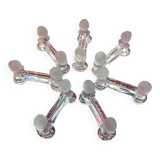 Set of 7 Baccarat Houdon crystal knife holders