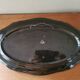 Vintage barbotine dish with fish decoration in relief