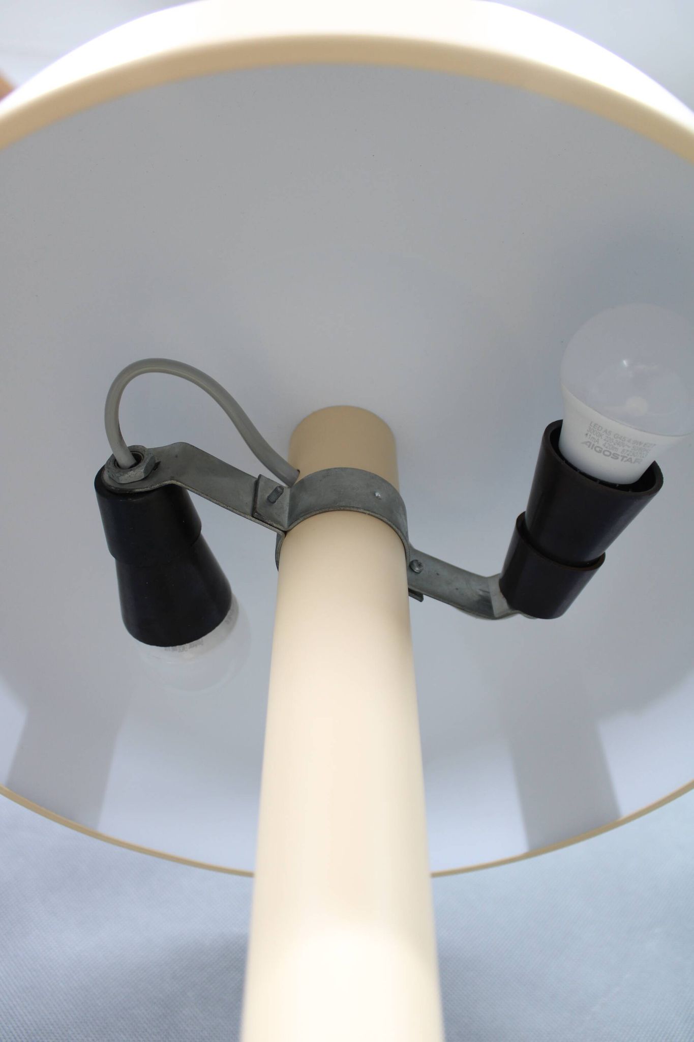 Josef Hurka Napako Mid Century Beige Table Lamp 1970s