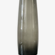 Tall cylindrical vase in black/grey Murano glass, Italian design 1970.