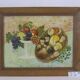 Oil painting still life signed and dated, painted on board with frame B8