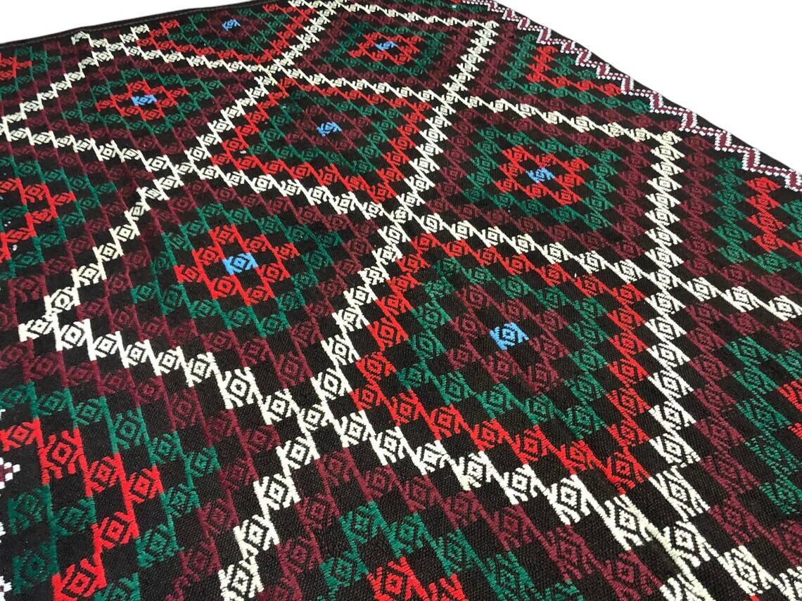Geometric Turkish Kilim Rug