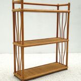Vintage rattan wall shelf