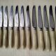 12 Apollo cheese knives Stainless steel and bovine horn