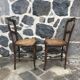 Set de 5 chaises bistrot cannées