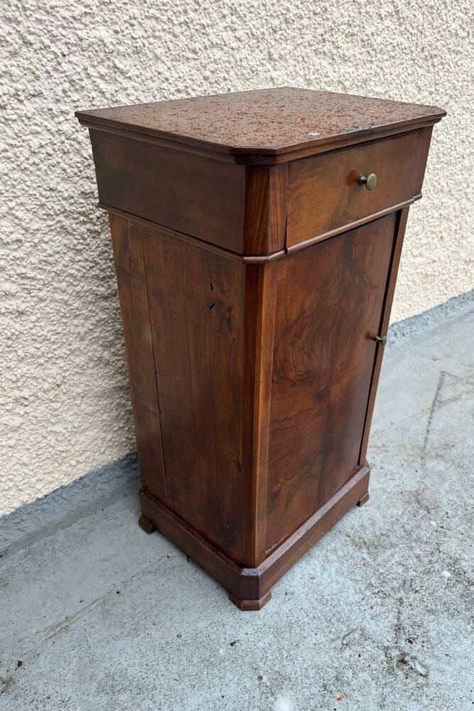 Walnut bedside table 1940-50