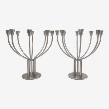 Paire de chandeliers métal modèle Stockholm design Hagberg Ikea vintage