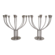 Pair of metal candlesticks model Stockholm design Hagberg Ikea vintage