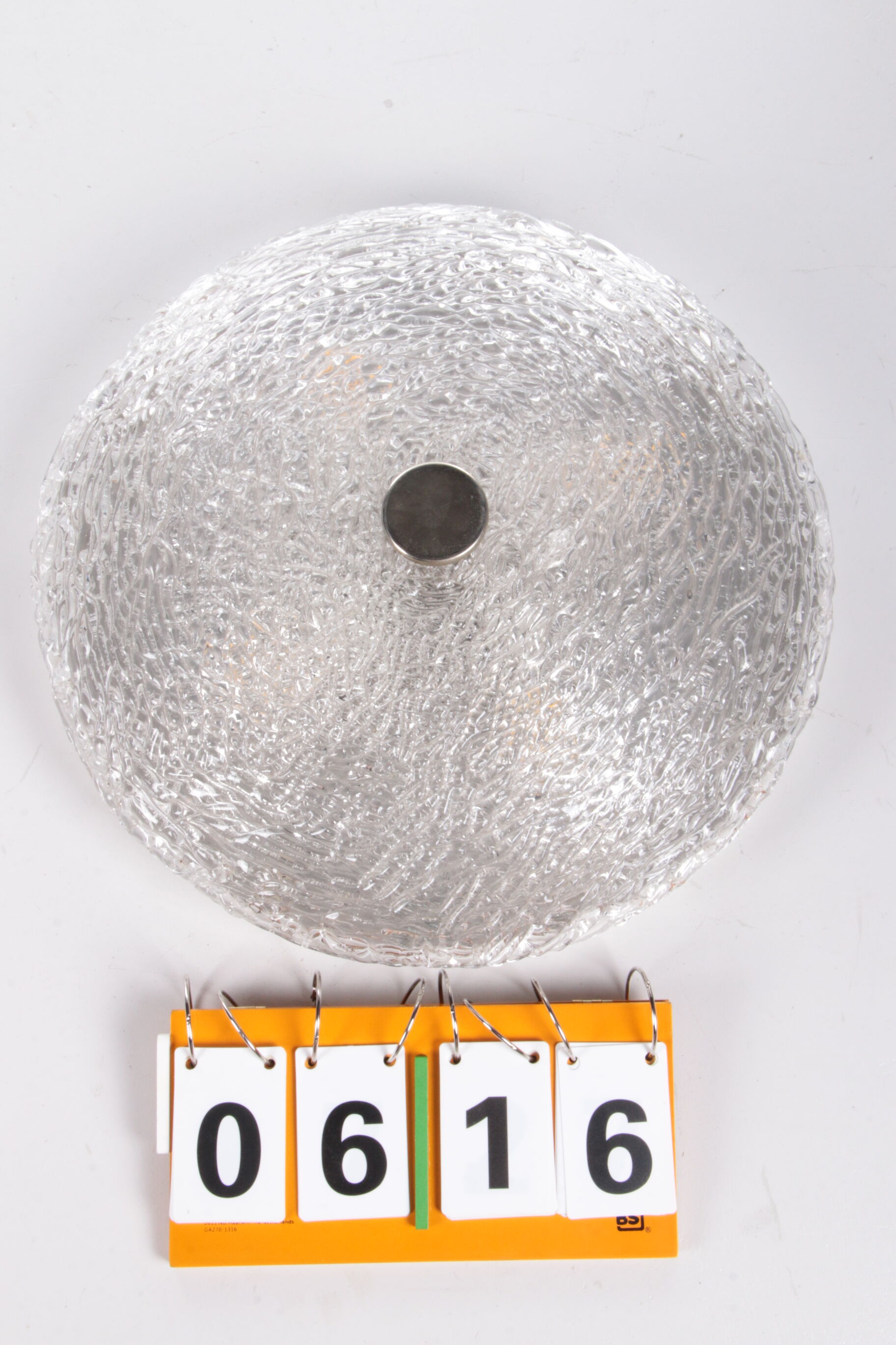 Vintage ceiling lamp with chrome and murano glass, 1960s