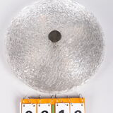 Vintage ceiling lamp with chrome and murano glass, 1960s