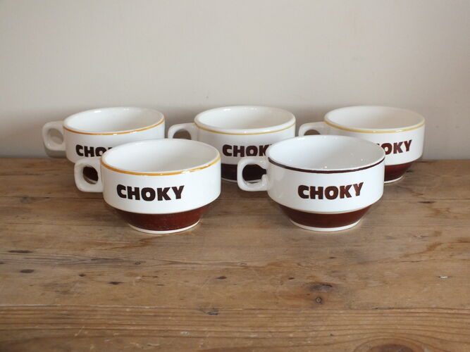 5 tasses à chocolat de bistrot - Publicitaires Choky
