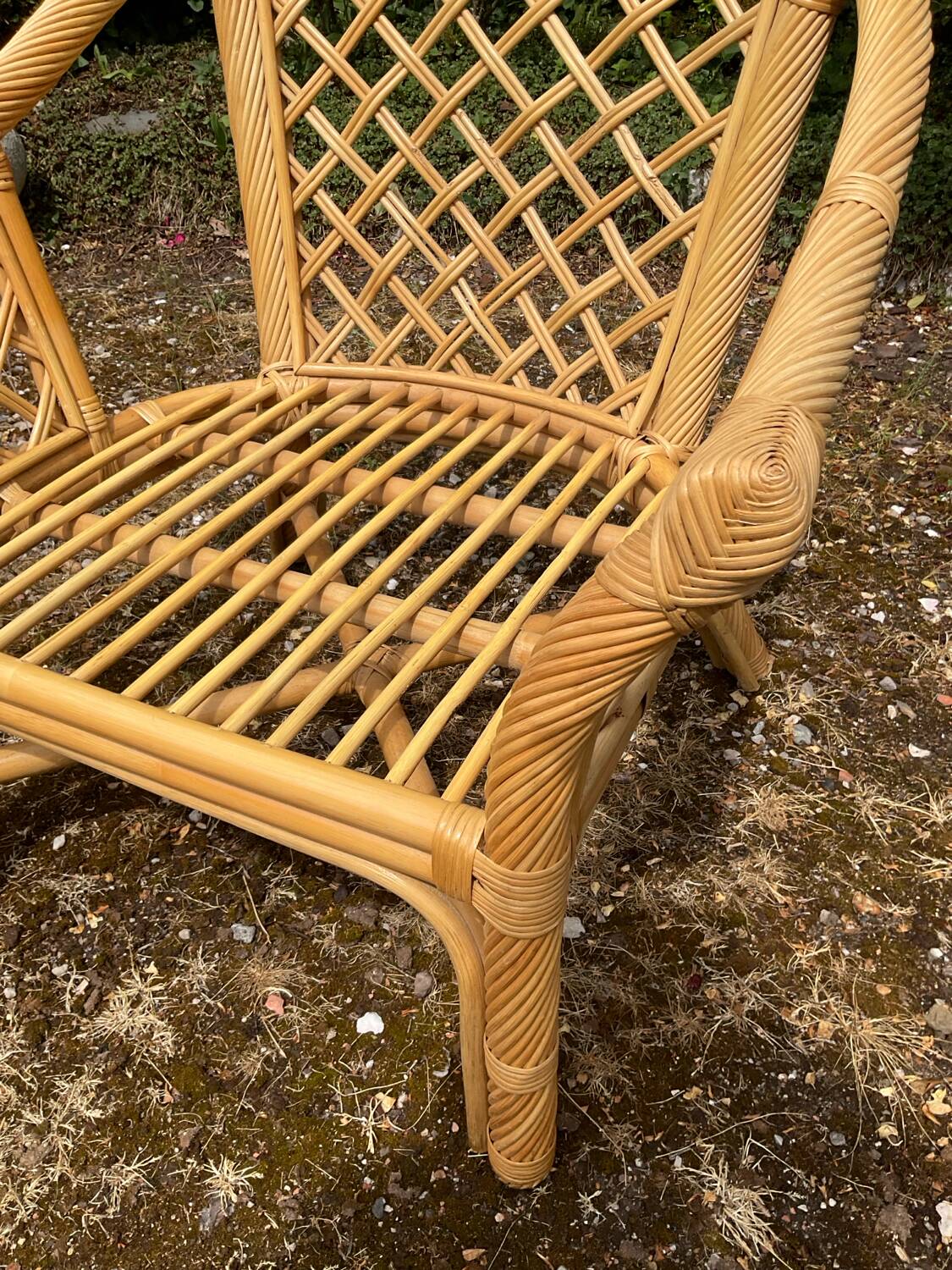 70s rattan lounge