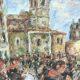 Impressionist Oil Painting on Wood – Semana Santa Tamborada