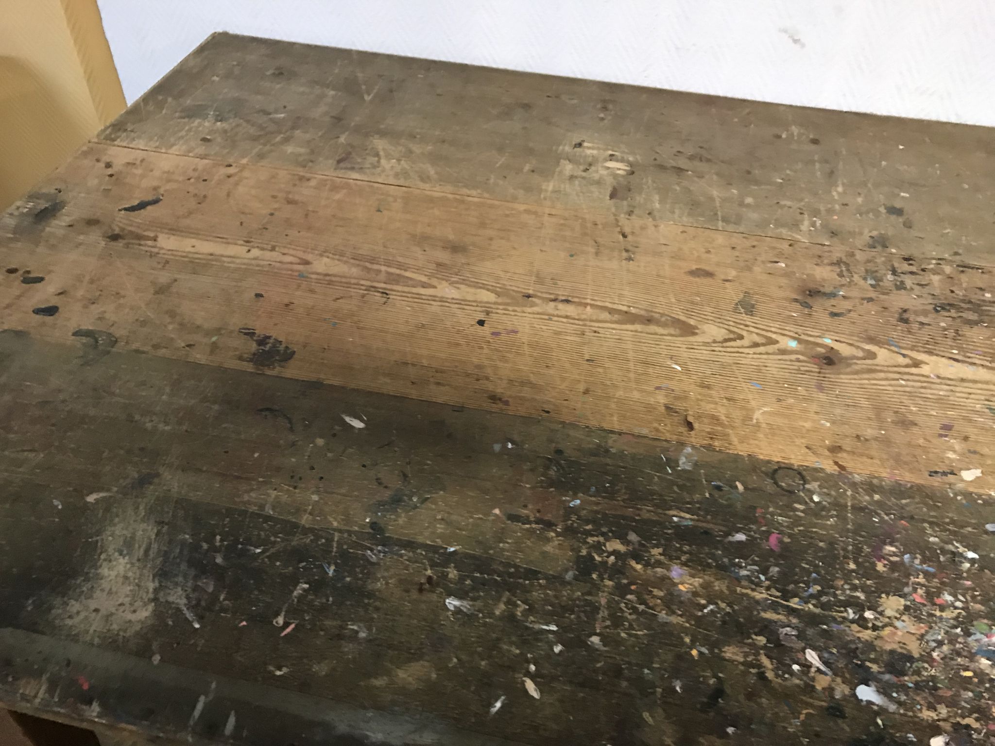 Table d’atelier de peintre ancienne