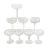 Set of 8 Crystal champagne glasses