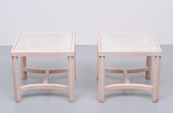 Tables d’appoint en osier des années 1970 France