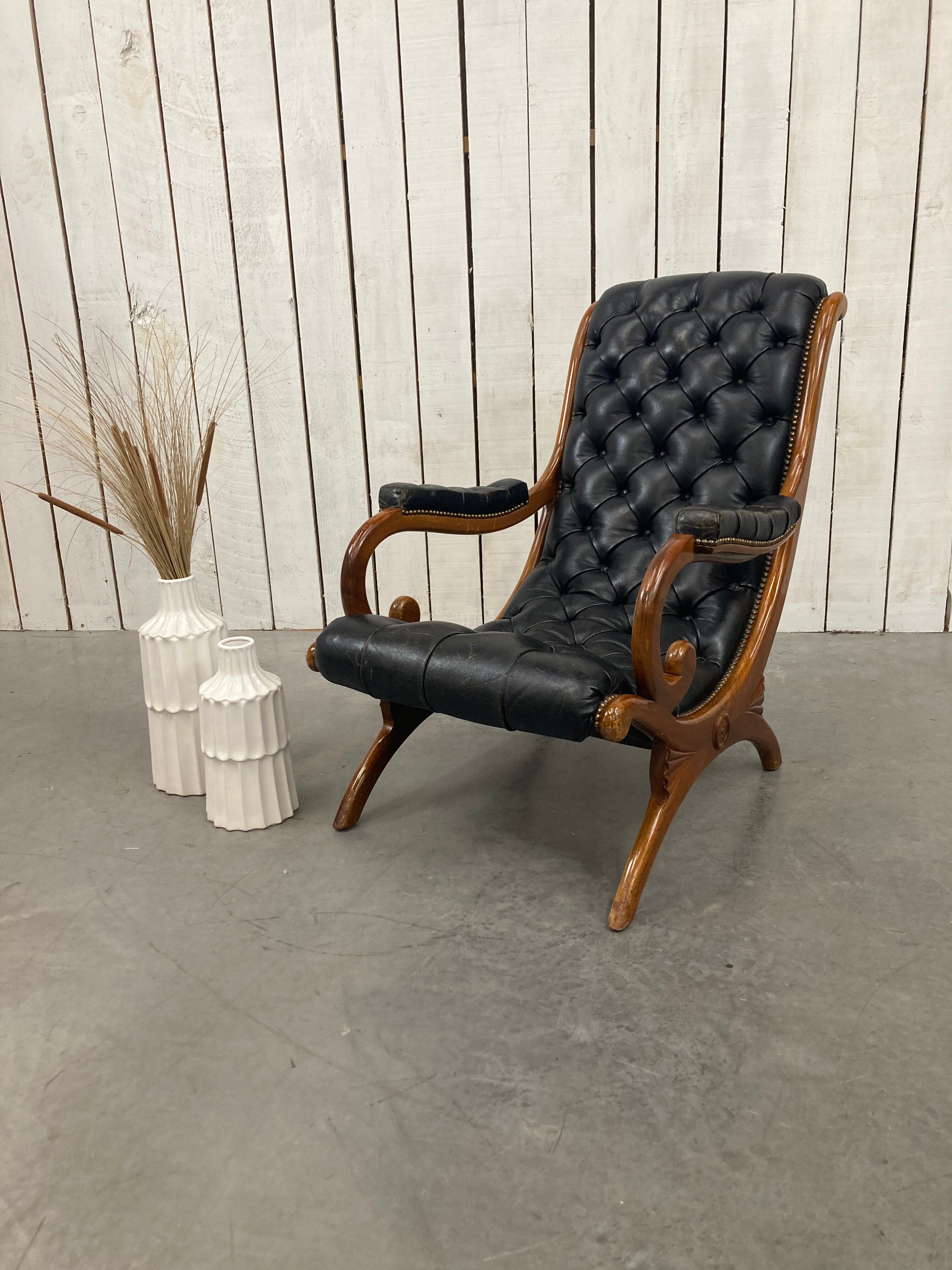 Old leather armchair