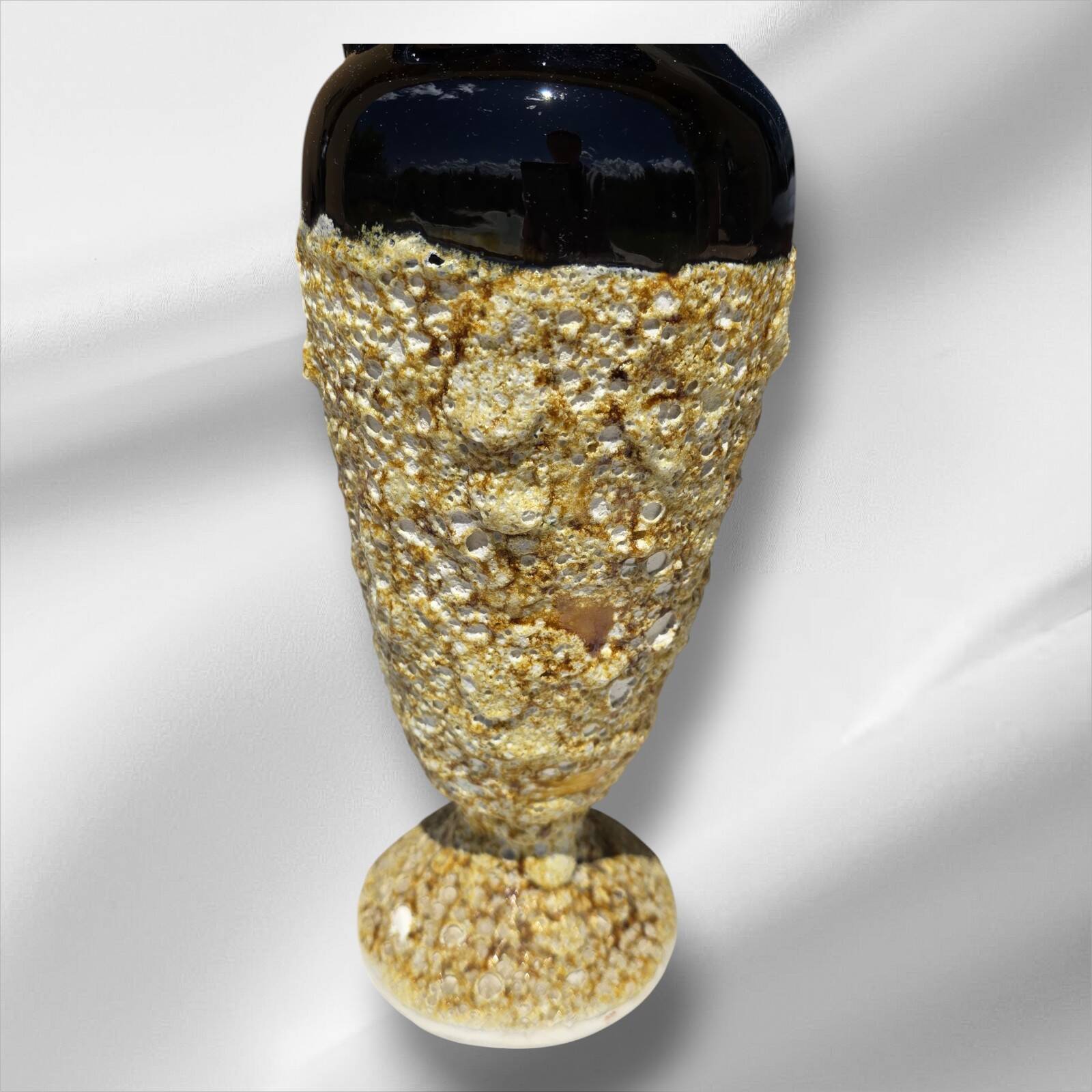 Large French fat lava pitcher/carafe, new condition, Vallauris