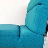 Vintage metal and fabric armchair