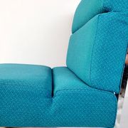 Vintage metal and fabric armchair