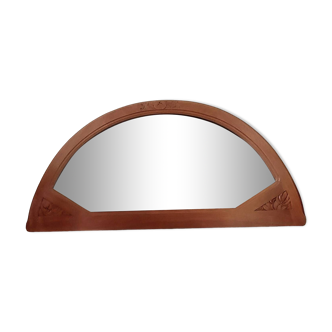 Art deco half-moon mirror