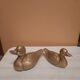Set of two brass ducks
