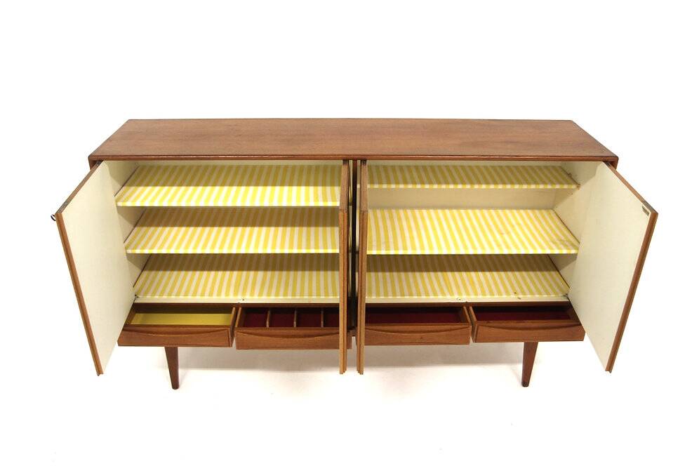 Scandinavian teak sideboard, Möbelfabriken Linden, Sweden, 1950