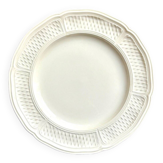 Assiette plate Gien en faïence émaillée, service "Pont-aux-Choux", vers 1960