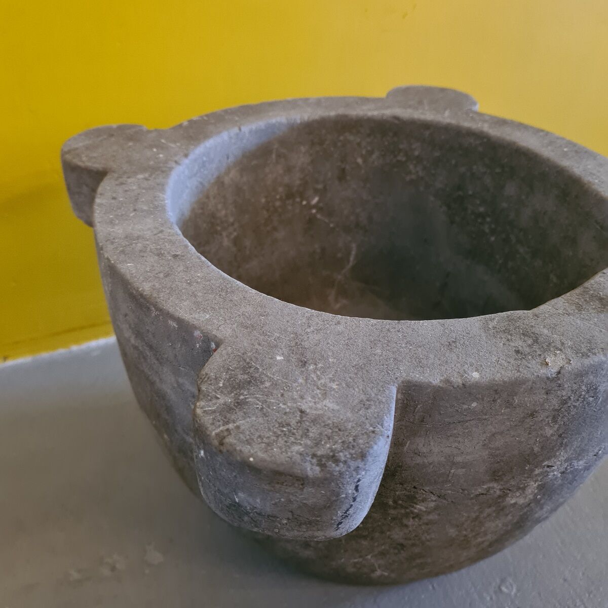 Antique Blue Stone Mortar, from the 19th century.