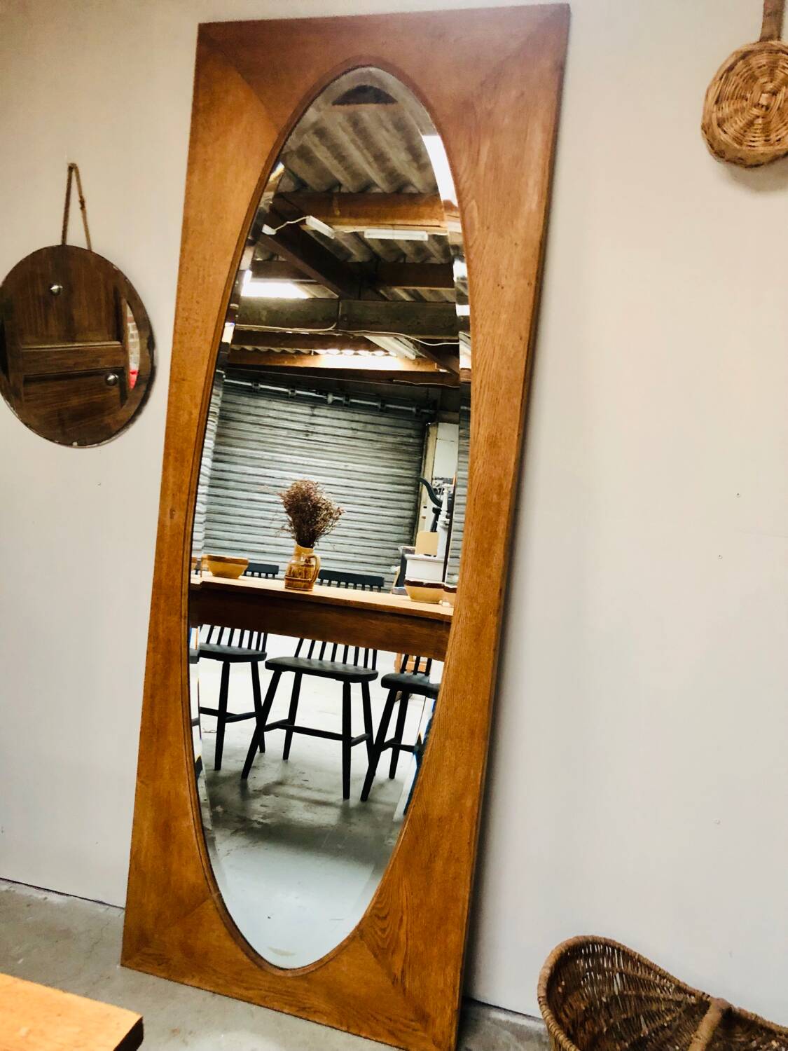 Old oak mirror