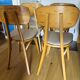 Light Oak Varnished Bistro Chairs (Baumann) Compass Leg