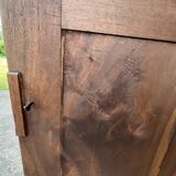Low sideboard in solid walnut, late 19th century Louis Philippe.