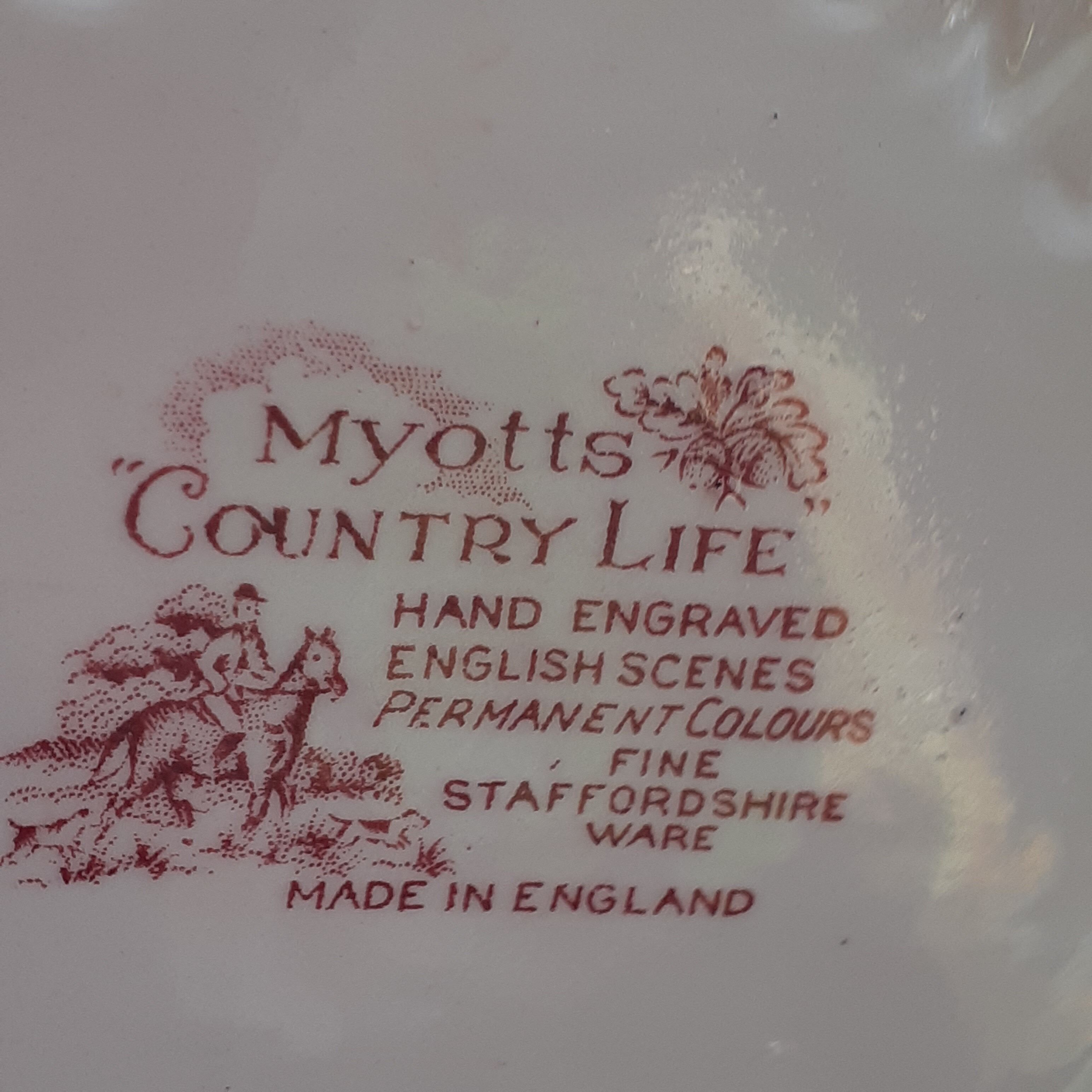 Staffordshire vegetable. Myotts Country life. England.