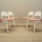 Set of four beech chairs, Italian design, 1970s, production: Italy