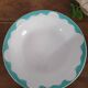 Large turquoise shallow dish