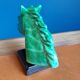 Office paperweight horse head on green base equestrian collection