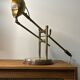 Adjustable brass desk lamp 1940s France