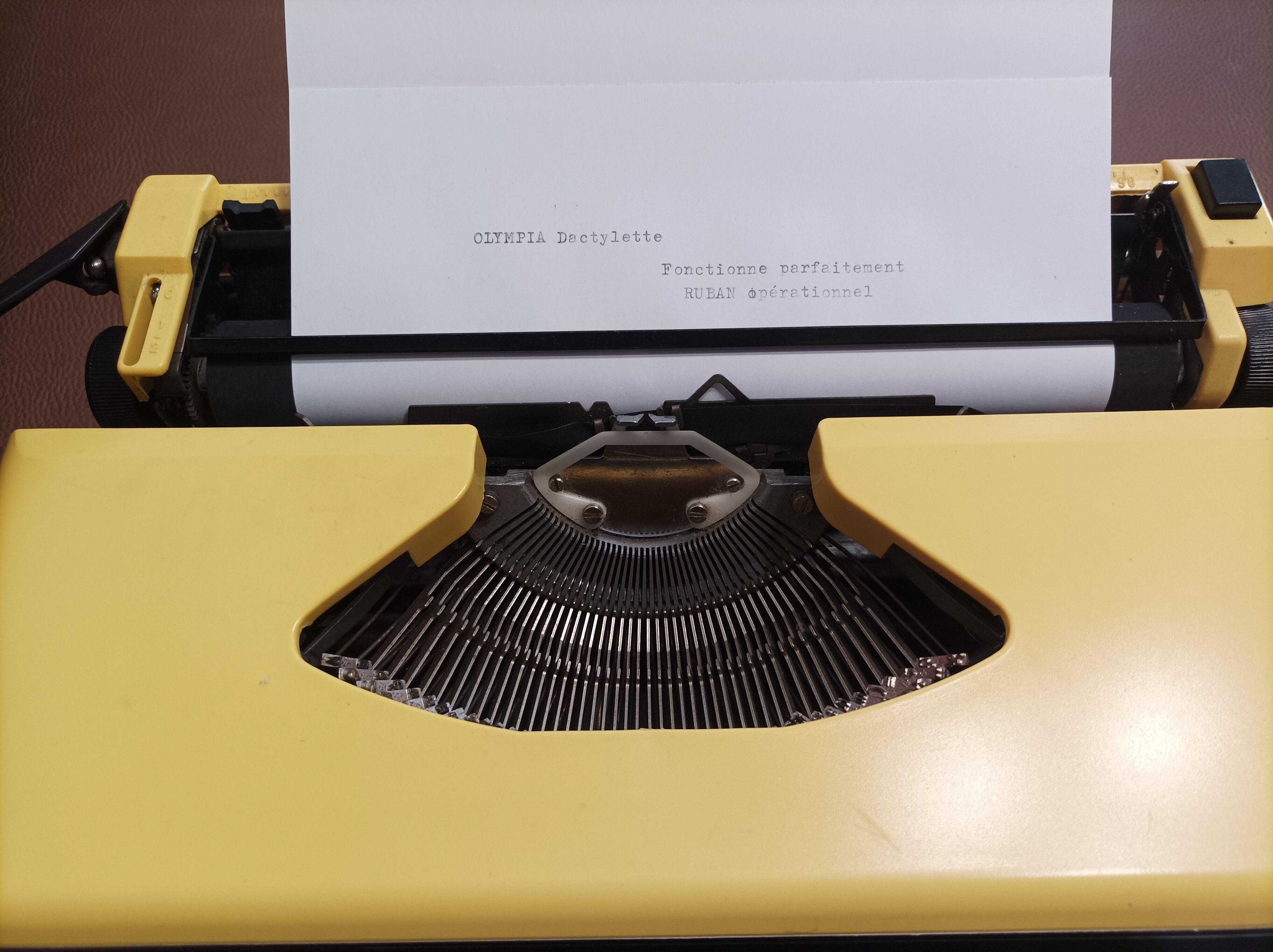 Olympia Typewriter Straw Yellow (Rare)