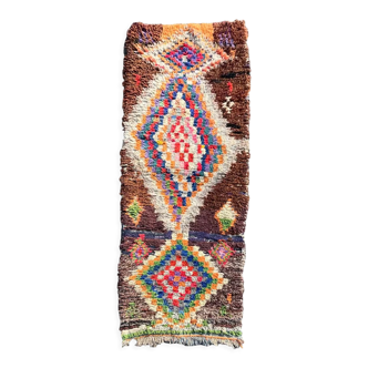 Tapis berbere vintage boucheruite, 210x75 cm