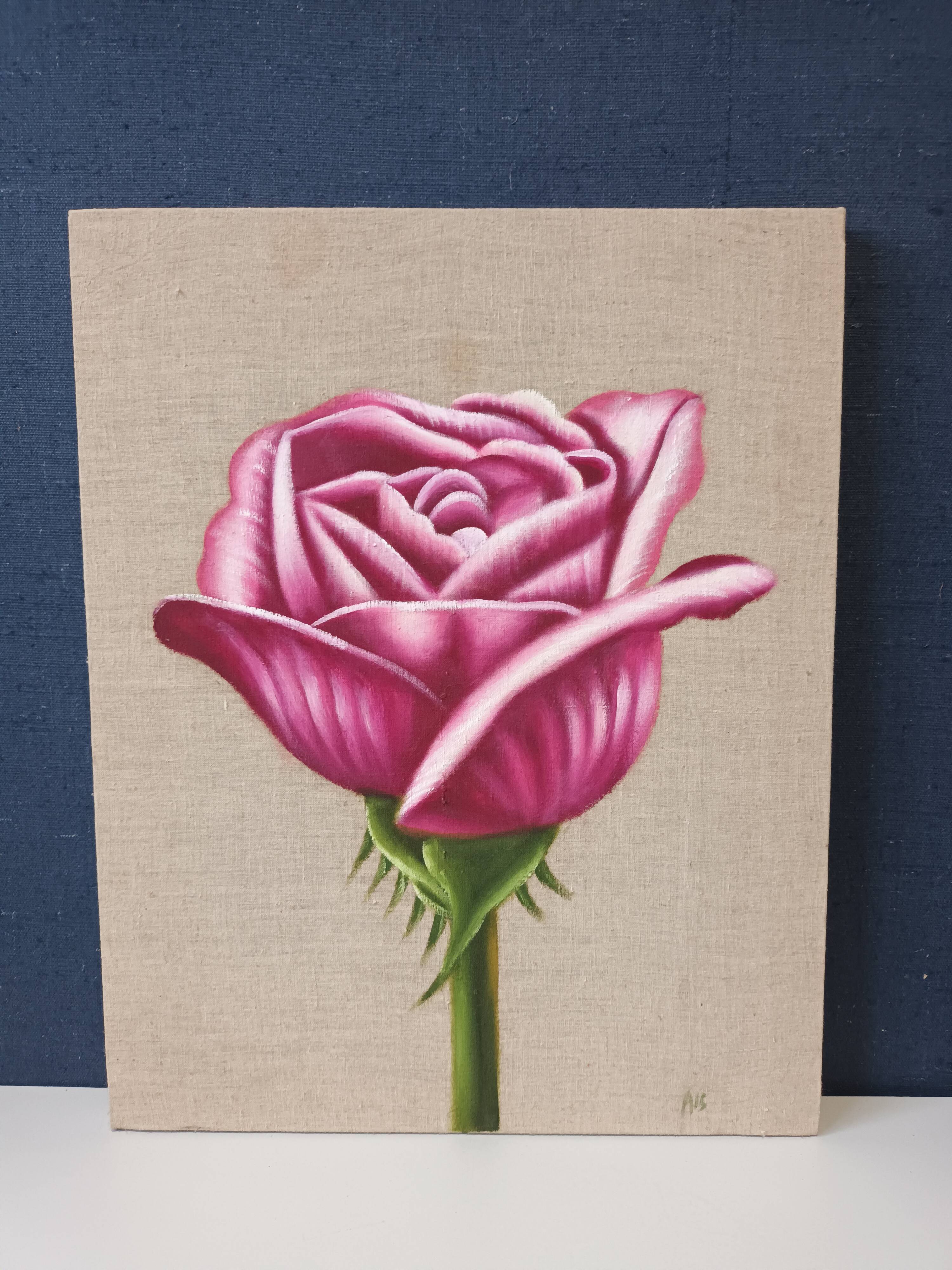 Pair of floral canvas