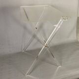 Plexiglass folding table, 1970s
