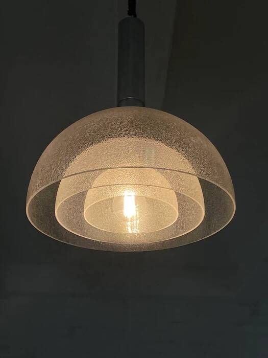 Glass pendant lamp by Carlo Nason for Mazzega, Italy 1970s