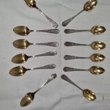 12 spoons of mocha, vermeil & silver