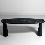 'Eros' console table in black marquina marble by Angelo Mangiarotti