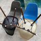 Lot of 4 DSW chairs in walnut fiber by Eames Herman Miller, vintage