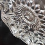 Chiseled glass ashtray, can also be used as a pocket tray or spoon holder