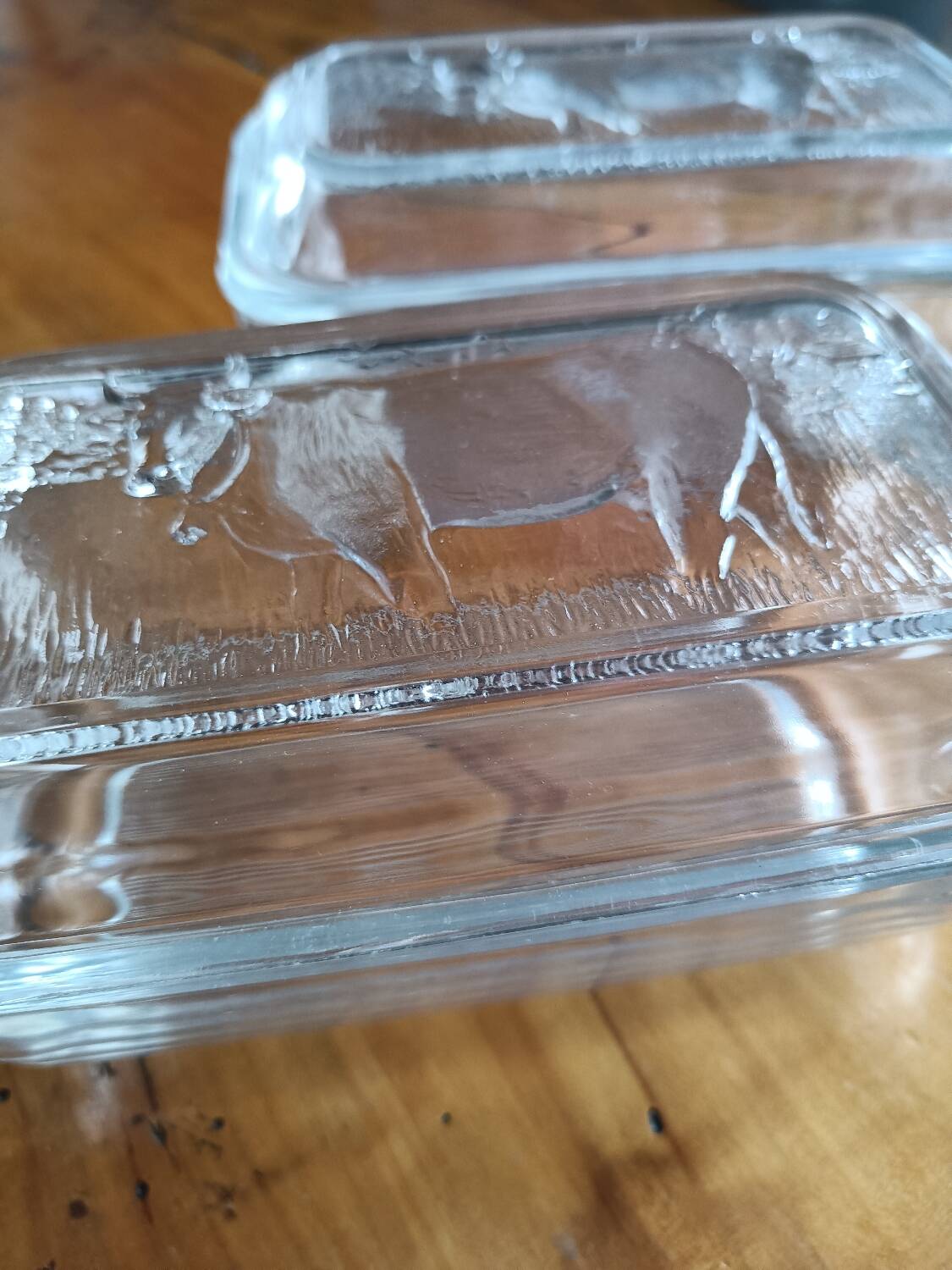 2 vintage "cow" butter dishes