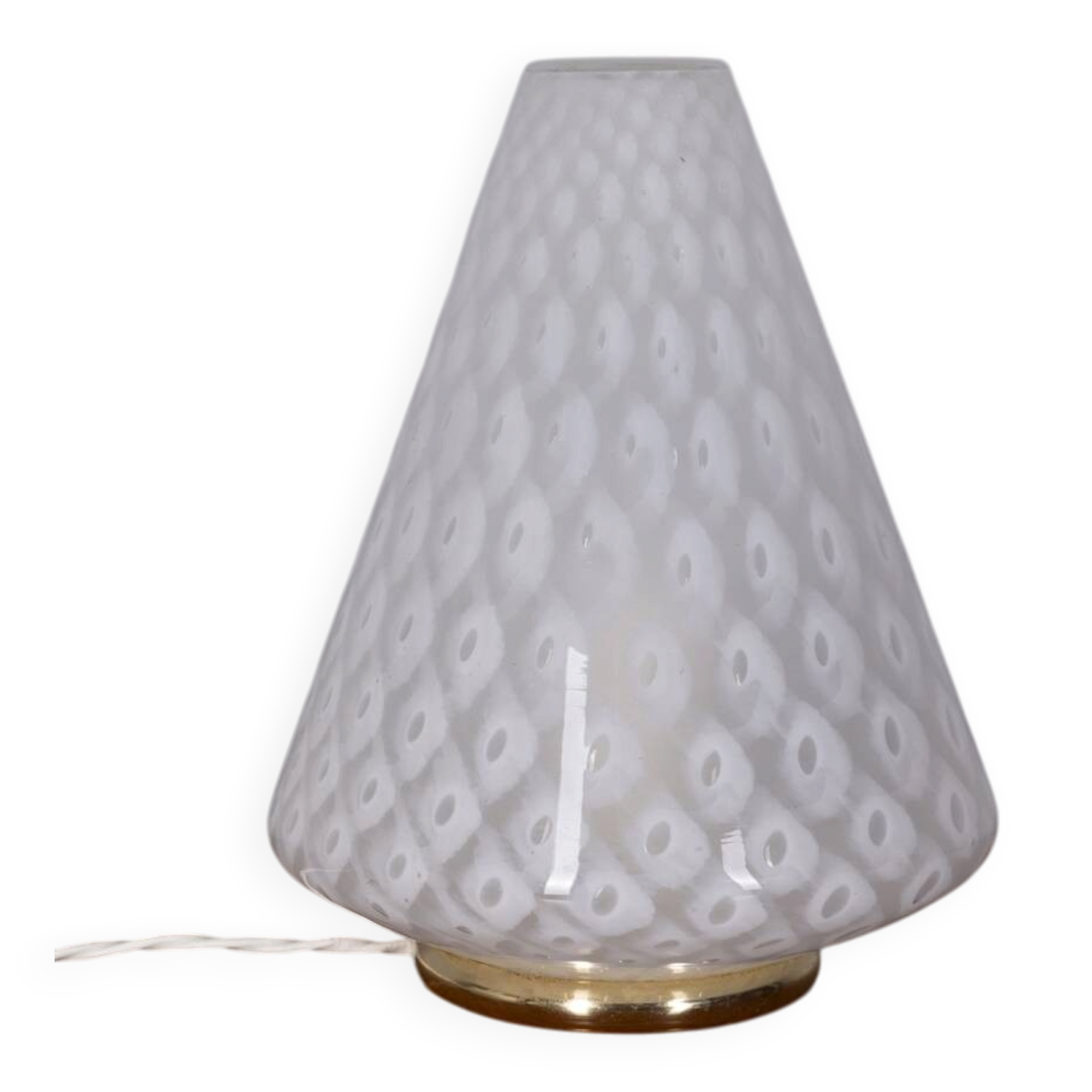 Vintage 1970s Murano glass table lamp, Italian design