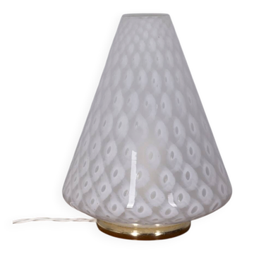 Vintage 1970s Murano glass table lamp, Italian design