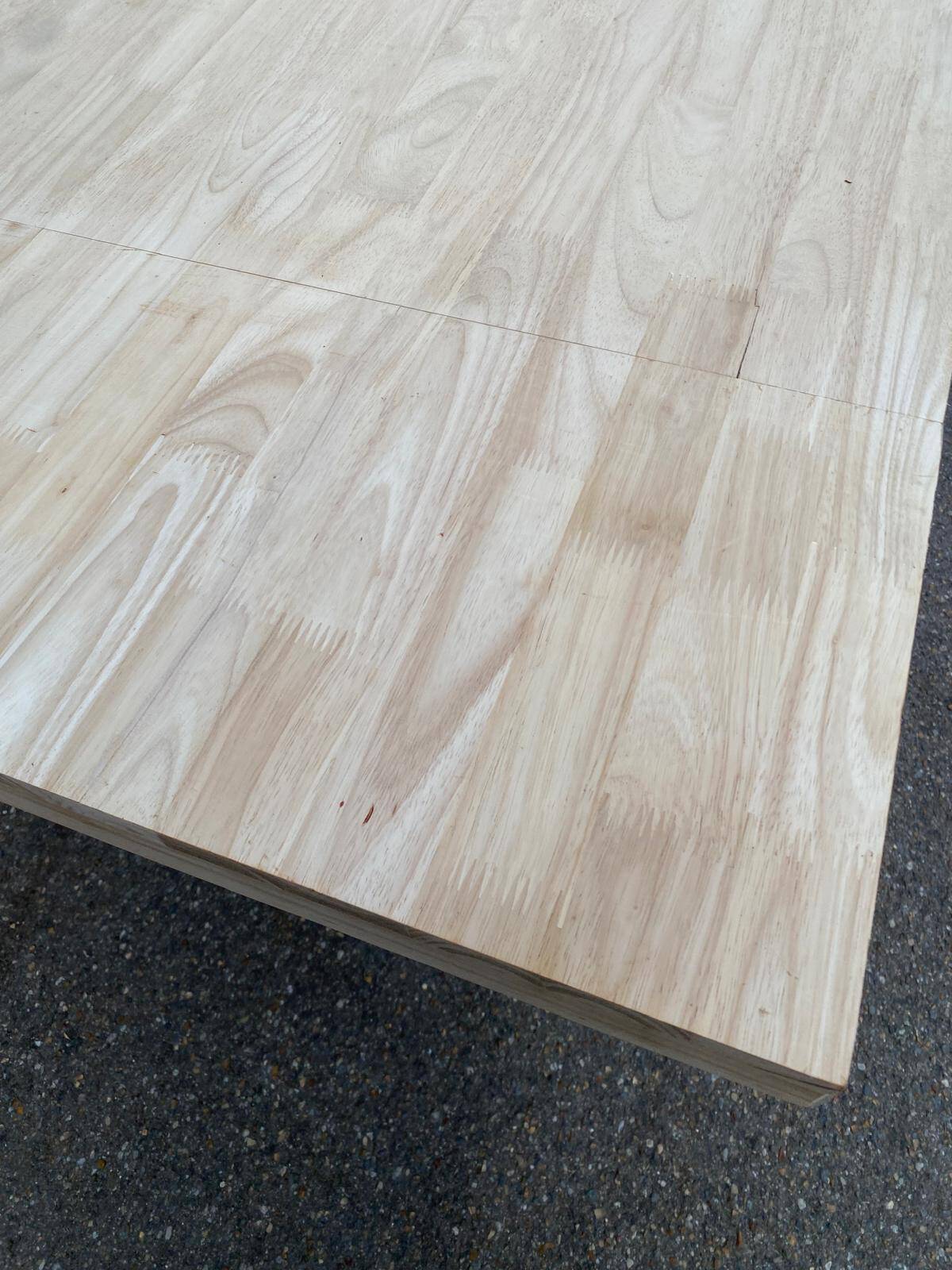 Table de ferme extensible à volets rénovée en bois massif 140-200cm